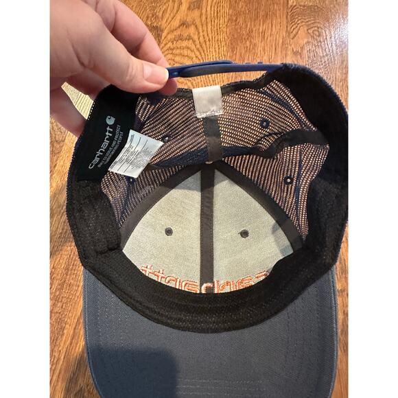 Carhartt Canvas & Mesh Adjustable Size Trucker Hat - New With Tags Rugged Style - Picture 3 of 4